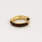 Bague 51 HERMÈS- Kyoto- Bague en métal doré et cuir 58 Facettes DV9454-8-51-2