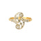 Bague 57 Bague Toi & Moi en or jaune et gris, diamants taille rose 58 Facettes DV9454-10-57-3