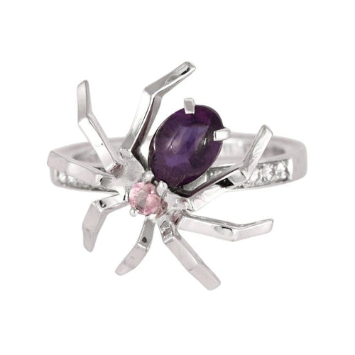 Bague 52 CHAUMET- Attrape Moi Si tu M'Aimes- Bague en or gris, améthyste et saphir rose 58 Facettes DV0808-4-52-2
