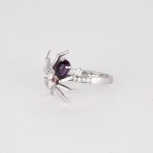 Bague 52 CHAUMET- Attrape Moi Si tu M'Aimes- Bague en or gris, améthyste et saphir rose 58 Facettes DV0808-4-52-2