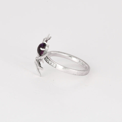 Bague 52 CHAUMET- Attrape Moi Si tu M'Aimes- Bague en or gris, améthyste et saphir rose 58 Facettes DV0808-4-52-2