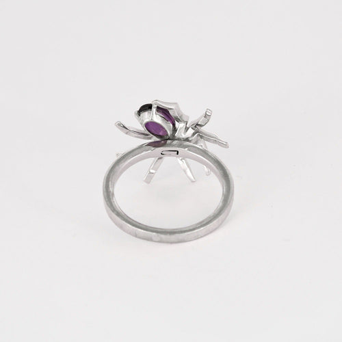 Bague 52 CHAUMET- Attrape Moi Si tu M'Aimes- Bague en or gris, améthyste et saphir rose 58 Facettes DV0808-4-52-2