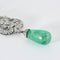 Pendentif Pendentif Belle Epoque, or blanc, diamants et émeraude 58 Facettes DV0872-3