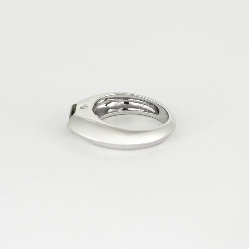 53 PIAGET - Biseau - Bague or blanc et saphir vert et diamant 58 Facettes DV0879-2-53-2