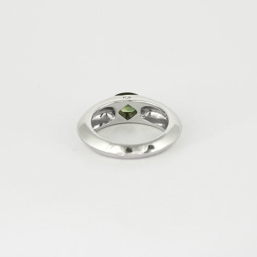 53 PIAGET - Biseau - Bague or blanc et saphir vert et diamant 58 Facettes DV0879-2-53-2
