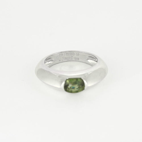 53 PIAGET - Biseau - Bague or blanc et saphir vert et diamant 58 Facettes DV0879-2-53-2