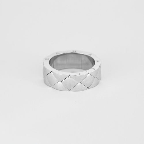 Bague 56 CHANEL - Matelassé - Bague or blanc 58 Facettes DV0882-3