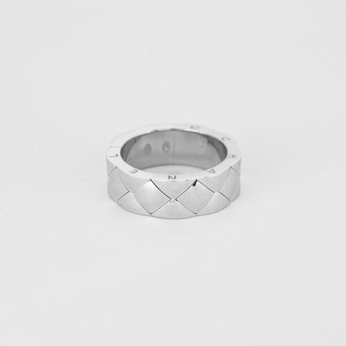 Bague 56 CHANEL - Matelassé - Bague or blanc 58 Facettes DV0882-3