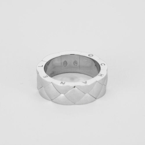 Bague 56 CHANEL - Matelassé - Bague or blanc 58 Facettes DV0882-3