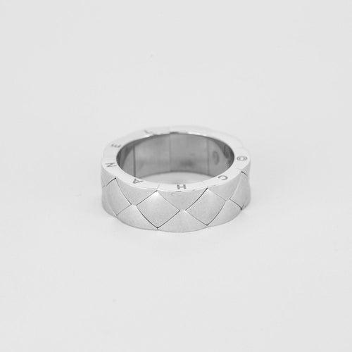 Bague 56 CHANEL - Matelassé - Bague or blanc 58 Facettes DV0882-3