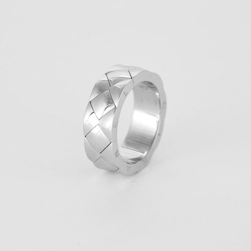 Bague 56 CHANEL - Matelassé - Bague or blanc 58 Facettes DV0882-3