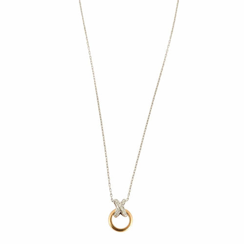 Collier CHAUMET - Liens- Collier pendentif deux ors et diamants 58 Facettes DDV10394-1