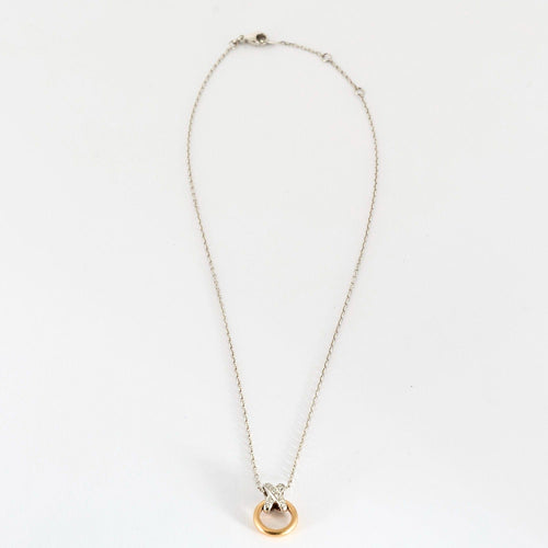 Collier CHAUMET - Liens- Collier pendentif deux ors et diamants 58 Facettes DDV10394-1