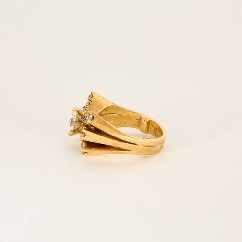 Bague 46 Bague or jaune et Diamants 58 Facettes DV10514-6