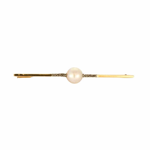 Broche Broche Art Nouveau Platine et or jaune, perle et diamants 58 Facettes DV10514-13
