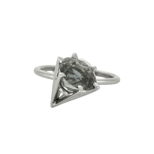 Bague 51 Bague en or blanc et tourmaline 58 Facettes DV3020-22-51-2