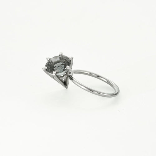 Bague 51 Bague en or blanc et tourmaline 58 Facettes DV3020-22-51-2
