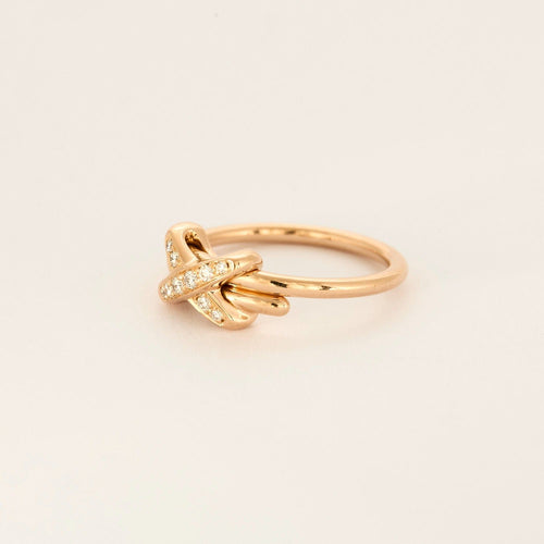Bague 55.5 CHAUMET - Bague Jeux de Liens en or jaune et diamants 58 Facettes DV9816-1-555-4