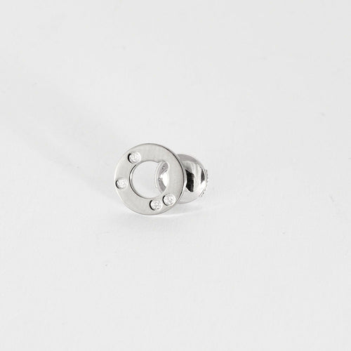 Boucles d'oreilles DINH VAN - Cibles - Boucles d'oreilles en or blanc et diamants 58 Facettes DV0889-3