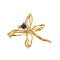 Broche Broche Libellule or jaune et blanc, diamants et cabochon de saphir 58 Facettes DV0751-9