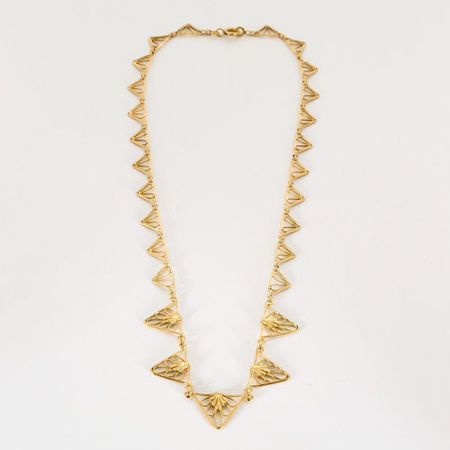 Collier Collier draperie en or jaune maille filigrane 58 Facettes DV0751-11