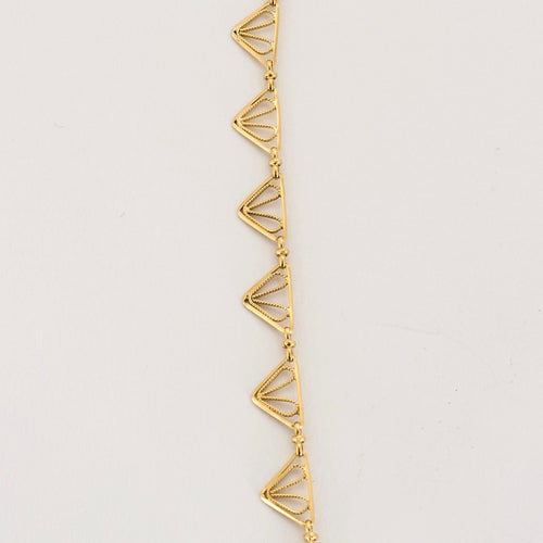 Collier Collier draperie en or jaune maille filigrane 58 Facettes DV0751-11