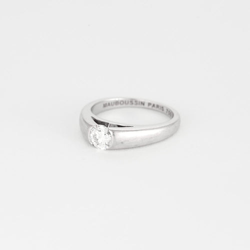 Bague 46 MAUBOUSSIN - Solitaire en or blanc et diamant 58 Facettes DV0900-1-46