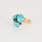 Bague 55 POMELLATO - Capri - Bague or jaune, cabochon de turquoise, améthystes 58 Facettes DV0882-1-DV0882-1
