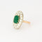 Bague 49 Bague en or 2 tons avec émeraude et diamants 58 Facettes DV0901-1-49-2
