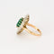 Bague 49 Bague en or 2 tons avec émeraude et diamants 58 Facettes DV0901-1-49-2