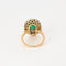 Bague 49 Bague en or 2 tons avec émeraude et diamants 58 Facettes DV0901-1-49-2