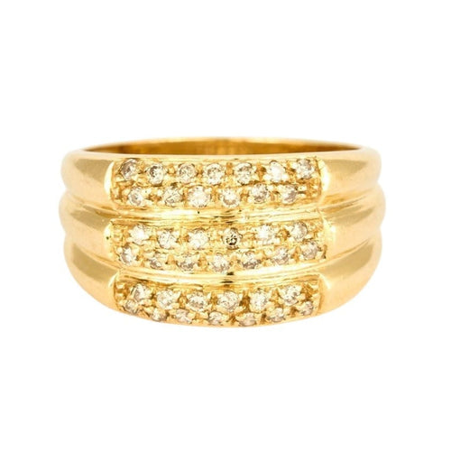 Bague 58 Bague en or jaune et diamants 58 Facettes DV0915-3-58