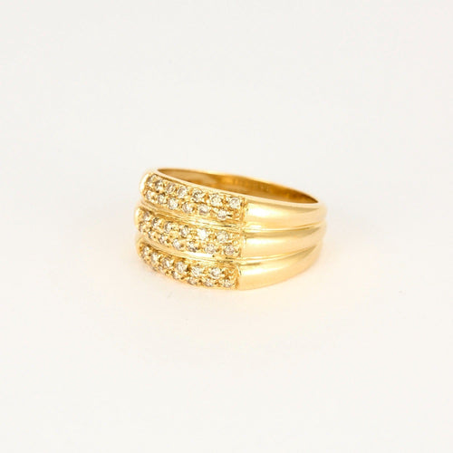Bague 58 Bague en or jaune et diamants 58 Facettes DV0915-3-58