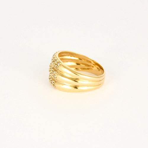 Bague 58 Bague en or jaune et diamants 58 Facettes DV0915-3-58
