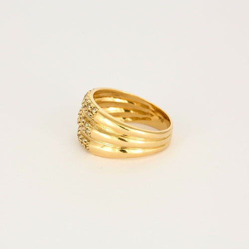 Bague 58 Bague en or jaune et diamants 58 Facettes DV0915-3-58
