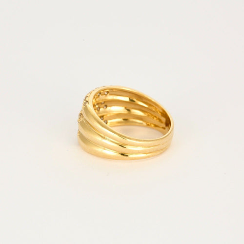 Bague 58 Bague en or jaune et diamants 58 Facettes DV0915-3-58