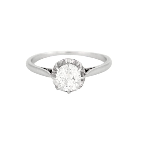 Bague 50 Solitaire or blanc et diamant 58 Facettes DV0909-1-50-2