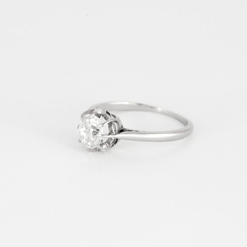 Bague 50 Solitaire or blanc et diamant 58 Facettes DV0909-1-50-2
