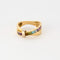 Bague 51 GUY LAROCHE - Bague croisée or jaune et pierre semi-précieuses 58 Facettes DV3706-2-51-2