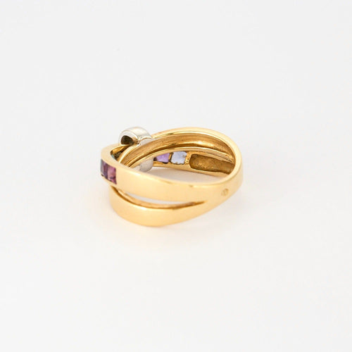 Bague 51 GUY LAROCHE - Bague croisée or jaune et pierre semi-précieuses 58 Facettes DV3706-2-51-2