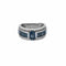 Bague 52 Bague bandeau or blanc et saphir 58 Facettes DV3706-4-52-1