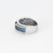 Bague 52 Bague bandeau or blanc et saphir 58 Facettes DV3706-4-52-1