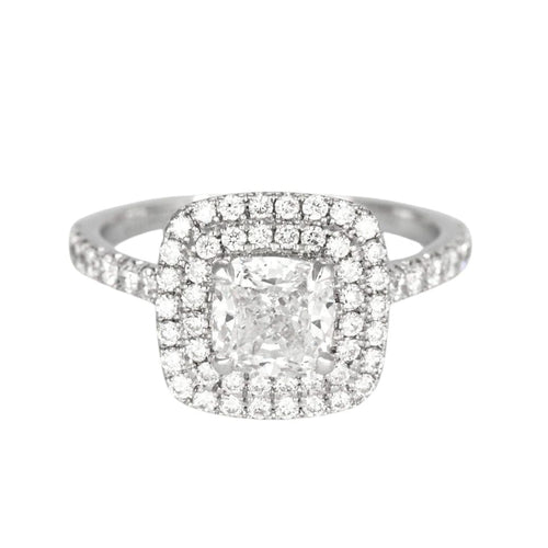 Bague 49 AMANTYS - Eblouissante - Bague en or blanc palladié et diamants 1 carat 58 Facettes DV0884-1