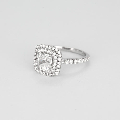 Bague 49 AMANTYS - Eblouissante - Bague en or blanc palladié et diamants 1 carat 58 Facettes DV0884-1