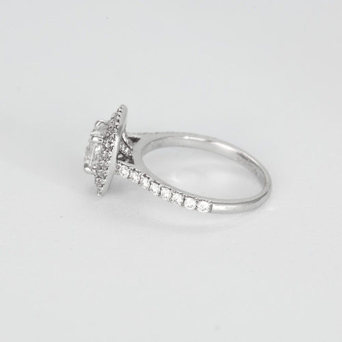 Bague 49 AMANTYS - Eblouissante - Bague en or blanc palladié et diamants 1 carat 58 Facettes DV0884-1