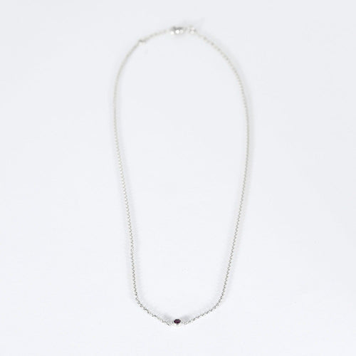 DIOR - Mimioui- Collier en or blanc et saphir rose