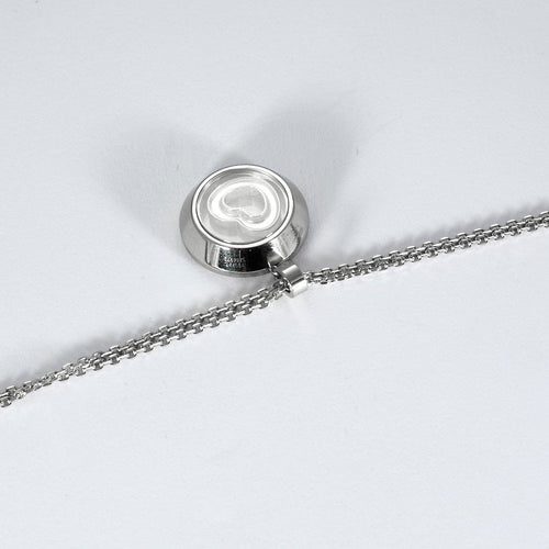Collier CHOPARD - Happy Diamonds - Chaîne avec pendentif en or blanc et diamants 58 Facettes DV11211-1