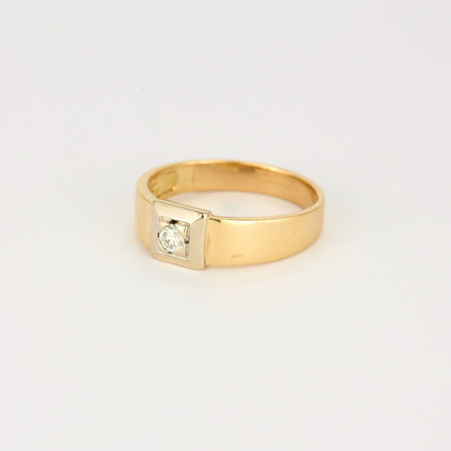 Bague 61 Bague en or 2 tons et diamant 58 Facettes DV3494-3