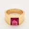 Bague 50 CARTIER - Tank - Bague or jaune et tourmaline rose 58 Facettes DV0922-1-50-5