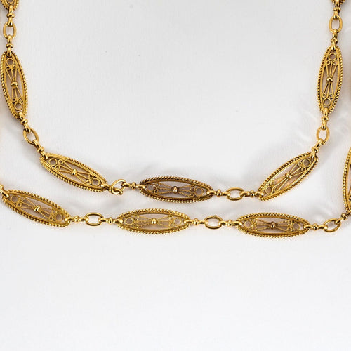 Collier Collier maillons filigranés or jaune 58 Facettes DV9709-1
